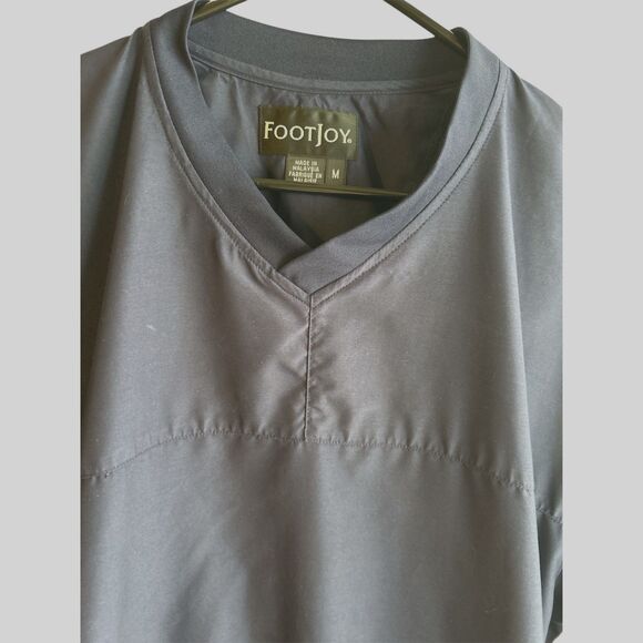 FootJoy Men's Navy-Blue V-neck Pullover Golf Windbreaker Rain‎ Jacket Size M. - Picture 6 of 6